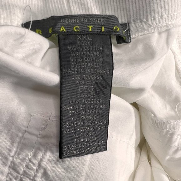 📌Kenneth Cole Reaction White Casual Poll On Pants - Roll Up Leg - Pockets - Picture 15 of 16